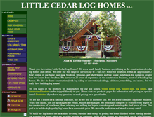 Tablet Screenshot of littlecedarloghomes.com